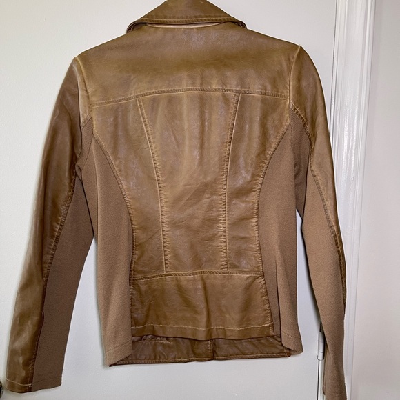 NWOT Sebby Collection Faux Leather Jacket in Toffee - Picture 4 of 8